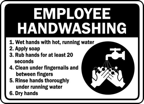 Employee Hand Wash Signs Printable