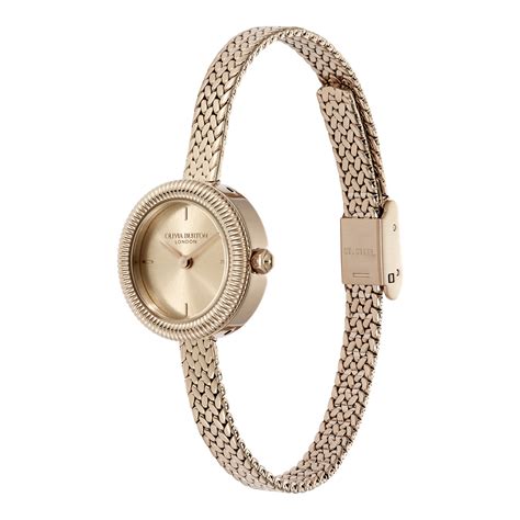 Classic 20mm Finery Rose Gold Mesh Watch Olivia Burton London