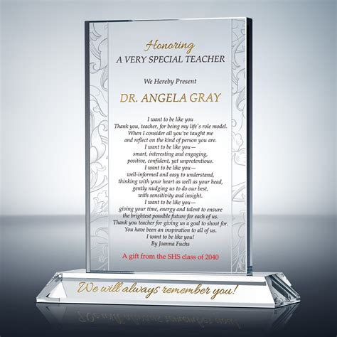 Best Teacher Appreciation Plaque Wording Ideas Diy Awards