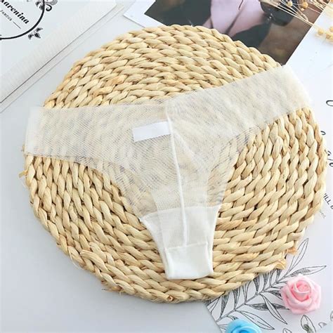 Culotte Slip Strings Sexy En Dentelle Transparente Pour Femmes Lingerie Haute Audio Grande