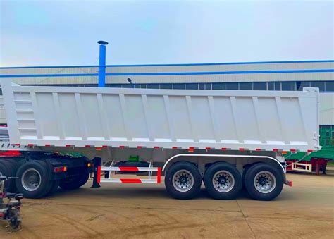 Heavy Duty 80 Tons 3 Axles Rear Dump Semi Trailer