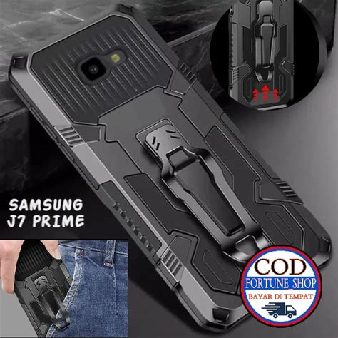 Case Cocok Untuk Hp Samsung J7 Prime Casing Standing Back Klip Hard Case Hp Robot New Cover