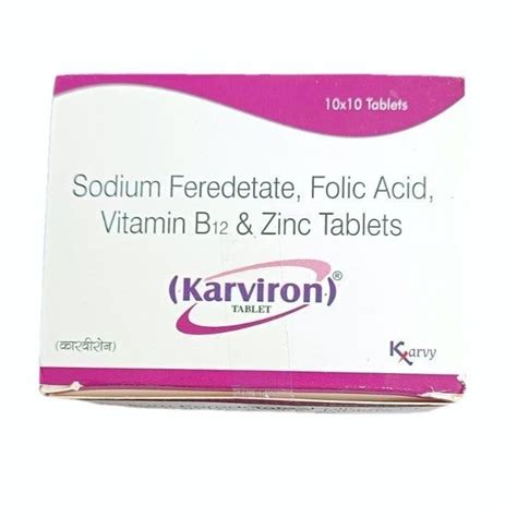 Sodium Feredetate Folic Acid Vitamin B12 Zinc Tablet At Best Price In Karnal