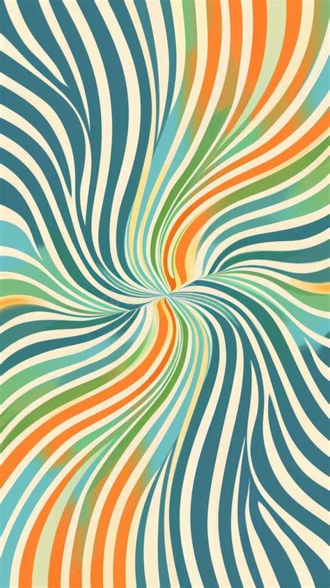 Groovy Hippie S Backgrounds With Waves And Swirl Patterns Stock Photo