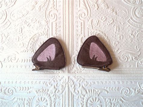 Kitty Barrette Cat Ear Clips Dressup Ears Costume Ear Clips