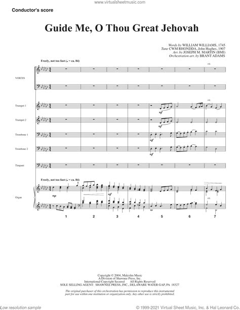 Guide Me O Thou Great Jehovah Arr Joseph M Martin Sheet Music