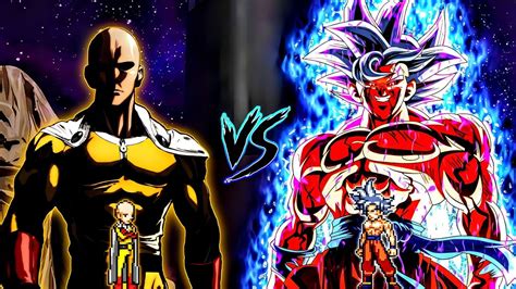 Saitama The Bald Destroyed Op New Vs Son Goku Us Mui V Op In Jump