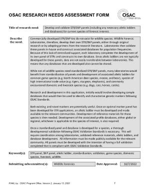 Fillable Online Recent Advances In Forensic Biology And Forensic DNA