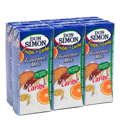 Zumo de fruta y leche Don Simón Caribe pack de 6 briks de 20 cl