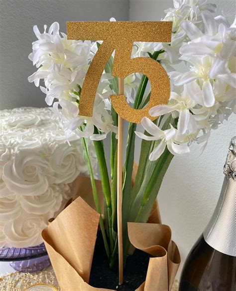 75th Birthday Centerpieces 75th Birthday Party 75th Etsy