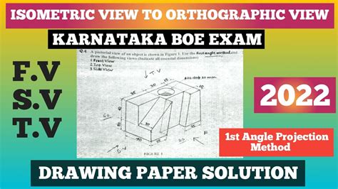 Boe Exam Preparation Drawing Paper Solution Isometric To