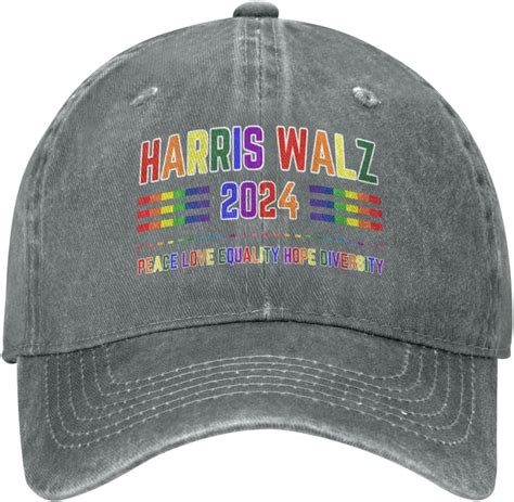 Kamala Harris Walz 2024 Lgbtq Hat Harris Waltz Peace Love Equality