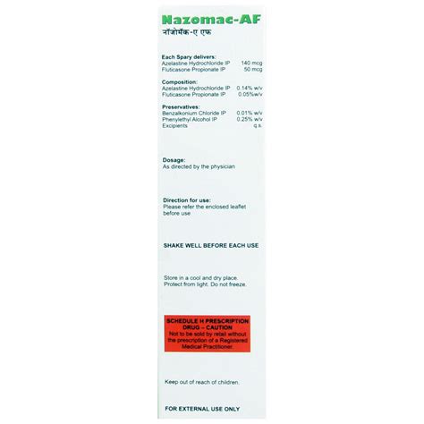 Nazomac Af Nasal Spray 12 Ml Price Uses Side Effects Composition