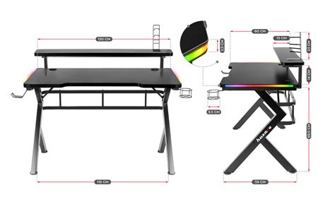 Biurko Gamingowe Huzaro Hero 5 0 RGB LED Huzaro Pl