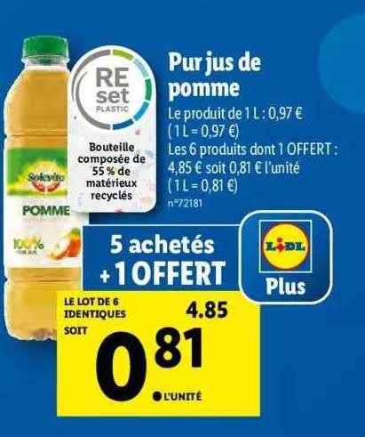 Promo Pur Jus De Pomme Solevita Chez Lidl Icatalogue Fr