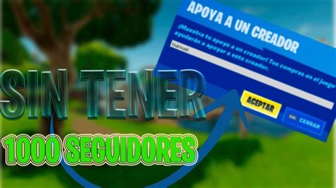 Cómo TENER CÓDIGO de CREADOR en FORTNITE Sin 1000 subs YouTube