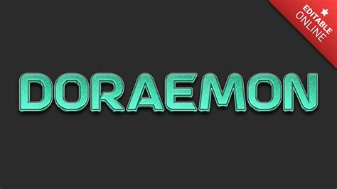 doraemon glossy green bold  typography text effect generator