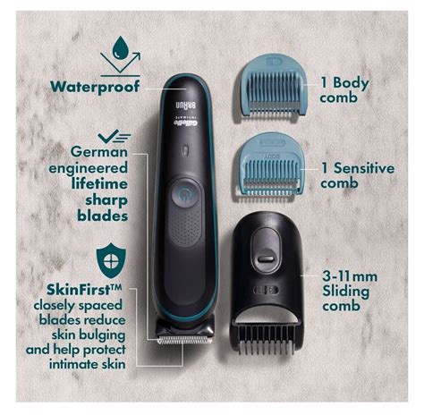 1 Gillette Intimate I5 Men’s Pubic Hair Trimmer Waterproof Body Groomer Black Ebay