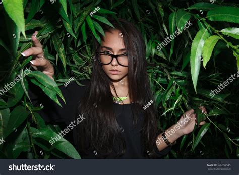 Sexy Brunette Black Glasses Sexy Girl Stock Photo 646352545 Shutterstock