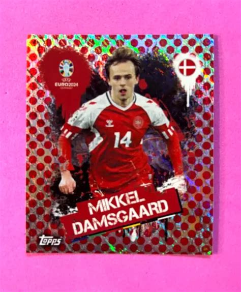 STICKER TOPPS UEFA Euro 2024 Damsgaard Border Parallel Parallela