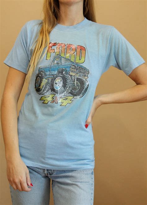 Vintage 1970 S Rare Ford 4x4 Truck Glitter Tee Electric West