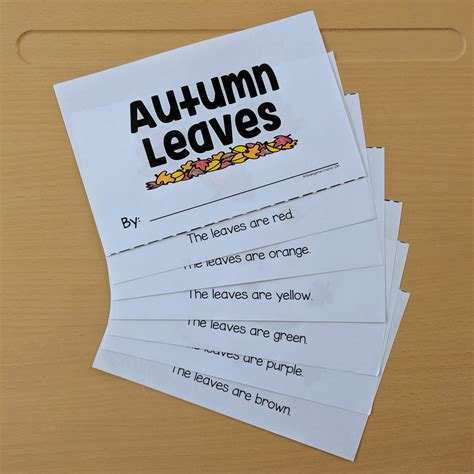 Autumn Leaves Emergent Reader Emergent Readers Literacy Activities