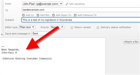 How To Create An Email Signature In Roundcube Inmotion Hosting