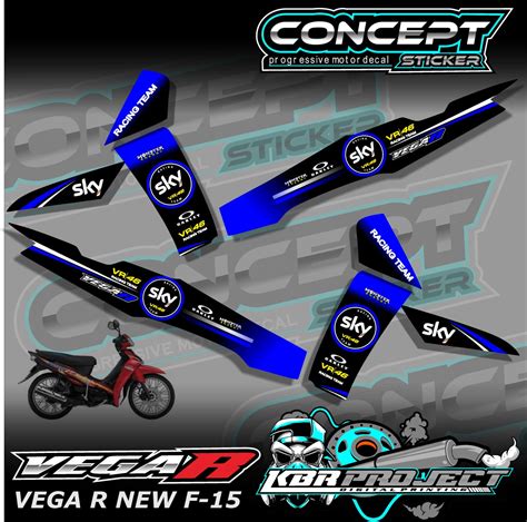 Stiker Vega Striping Vega R New Motor Yamaha Motor Sticker Variasi