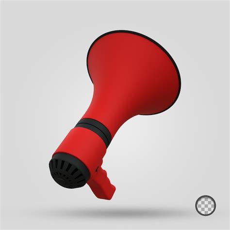 Premium PSD | Loudspeaker megaphone scene 3d icon 3d render