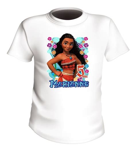 Playeras Familiares Moana Personalizadas Infantil Economicas