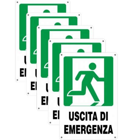 Cartello Segnaletico In Pvc Uscita Di Emergenza A Destra Misure