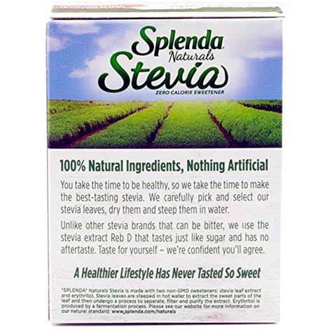 Splenda Naturals Stevia No Calorie Sweetener Single Serve Granulated