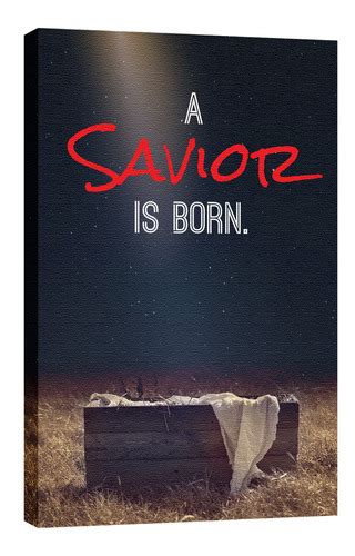 Savior Born Canvas Print - Church Wall Art - Outreach Marketing