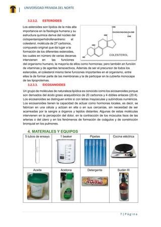 Reconocimiento De Lipidos Y Algunas Propiedades Pdf