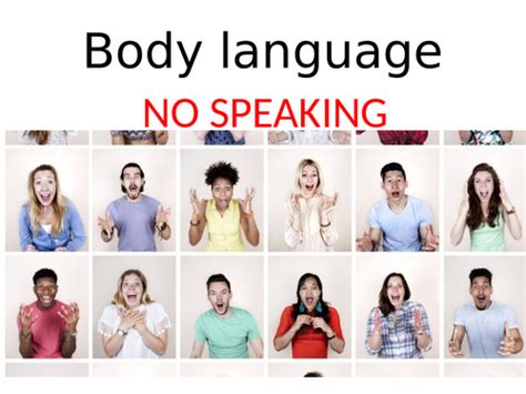 Body Language Gestures Miming Game PPT | Teaching Resources