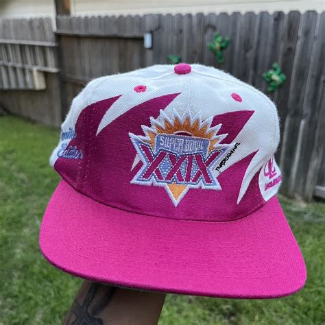 Vintage NFL Super Bowl XXIX Sharktooth Snapback Hat Depop