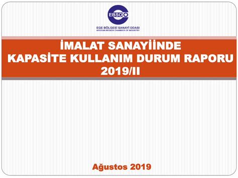 PDF İMALAT SANAYİİNDE KAPASİTE KULLANIM DURUM RAPORU 1 pdf