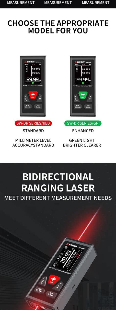 Sndway Sw Dr60 100 Bilateral 120m Laser Rangefinder Digital