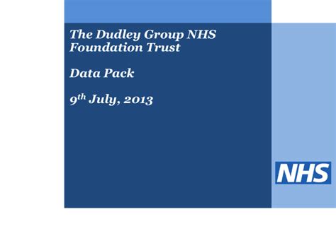 The Dudley Group Nhs Foundation Trust Data Pack