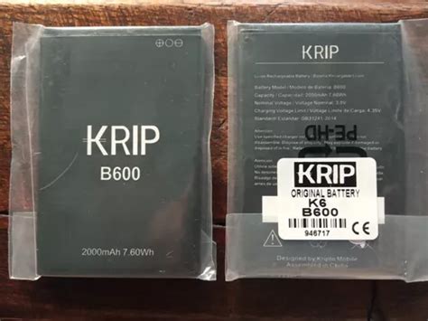 Batería Pila Krip K6 B600 2000 Mah Nueva Sellada Original MercadoLibre