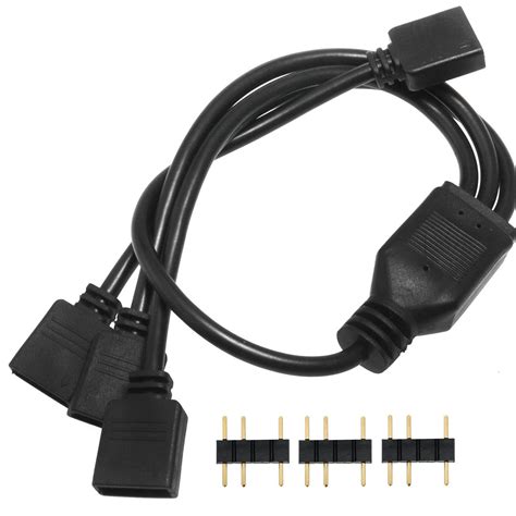 Buy Sjzbin Argb Splitter Black 30cm 3 Pin Addressable Rgb 1 To 3 Splitter Cable Online At