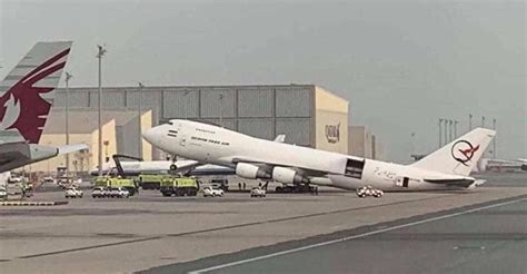 Boeing 747 Freighter Tips Backwards At Doha's Hamad Airport After Cargo Load Imbalance