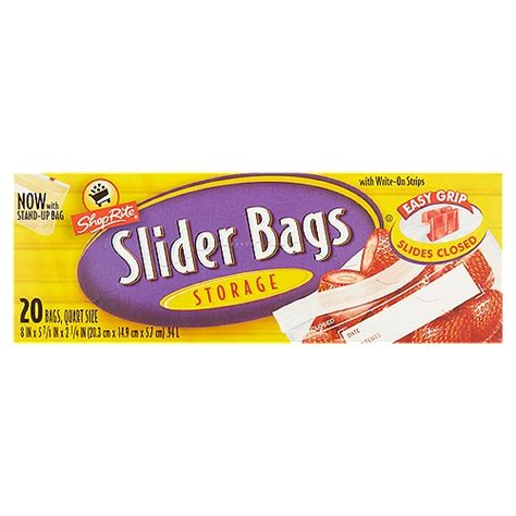 ShopRite Storage Slider Bags, 20 count