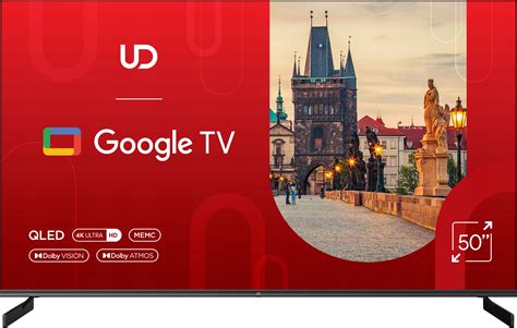 TELEWIZOR UD QLED 50 CALI UHD 4k GOOGLE SMART TV DVB T T2 BLUETOOTH