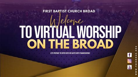 First Baptist Church Broad Virtual Worship Service 71121 Youtube