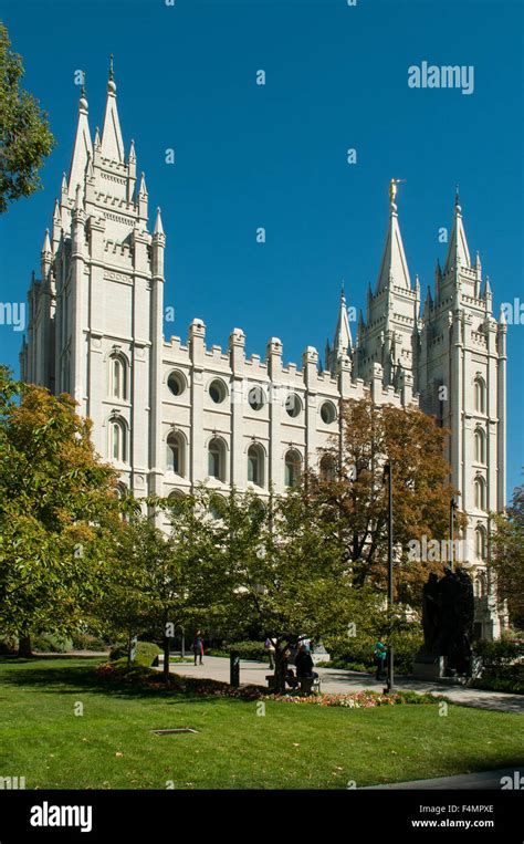 Mormon salt lake city temple hi-res stock photography and images - Alamy