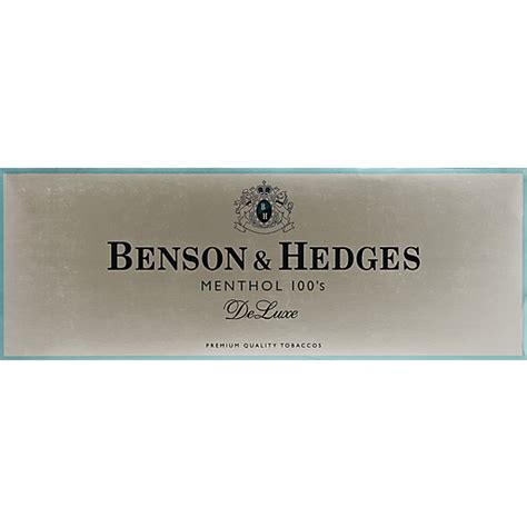 Benson Hedges Cigarettes De Luxe Menthol 100 S Flip Top Box 200