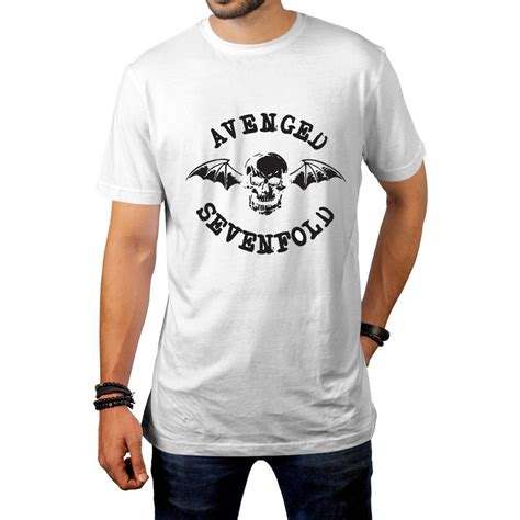 Camisa Branca Avenged Sevenfold Rock Algodao Envio Imediato Shopee Brasil