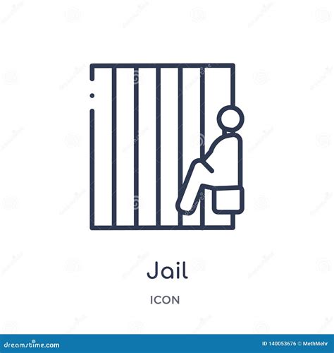 Linear Jail Icon From Desert Outline Collection Thin Line Jail Vector