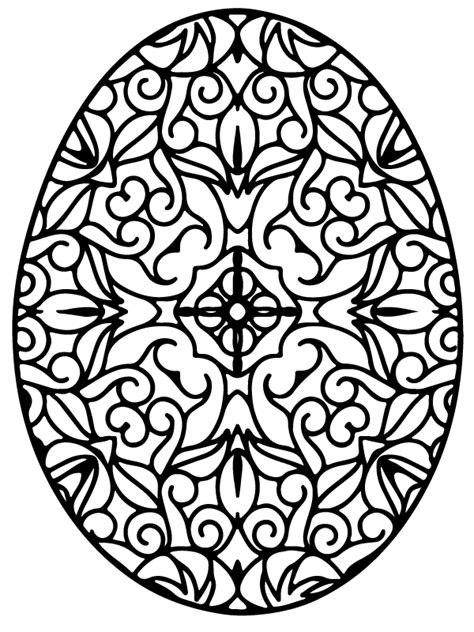 Easter Egg Flower Patterns Coloring Pages Free Printable Coloring